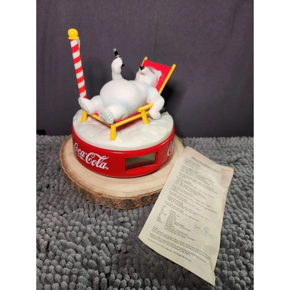 Vintage 1995‎ Coca-Cola Polar Bear Clock w/Instructions~FULLY FUNCTIONAL~